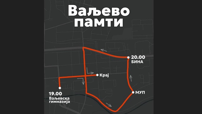 Sutra protest u Valjevu